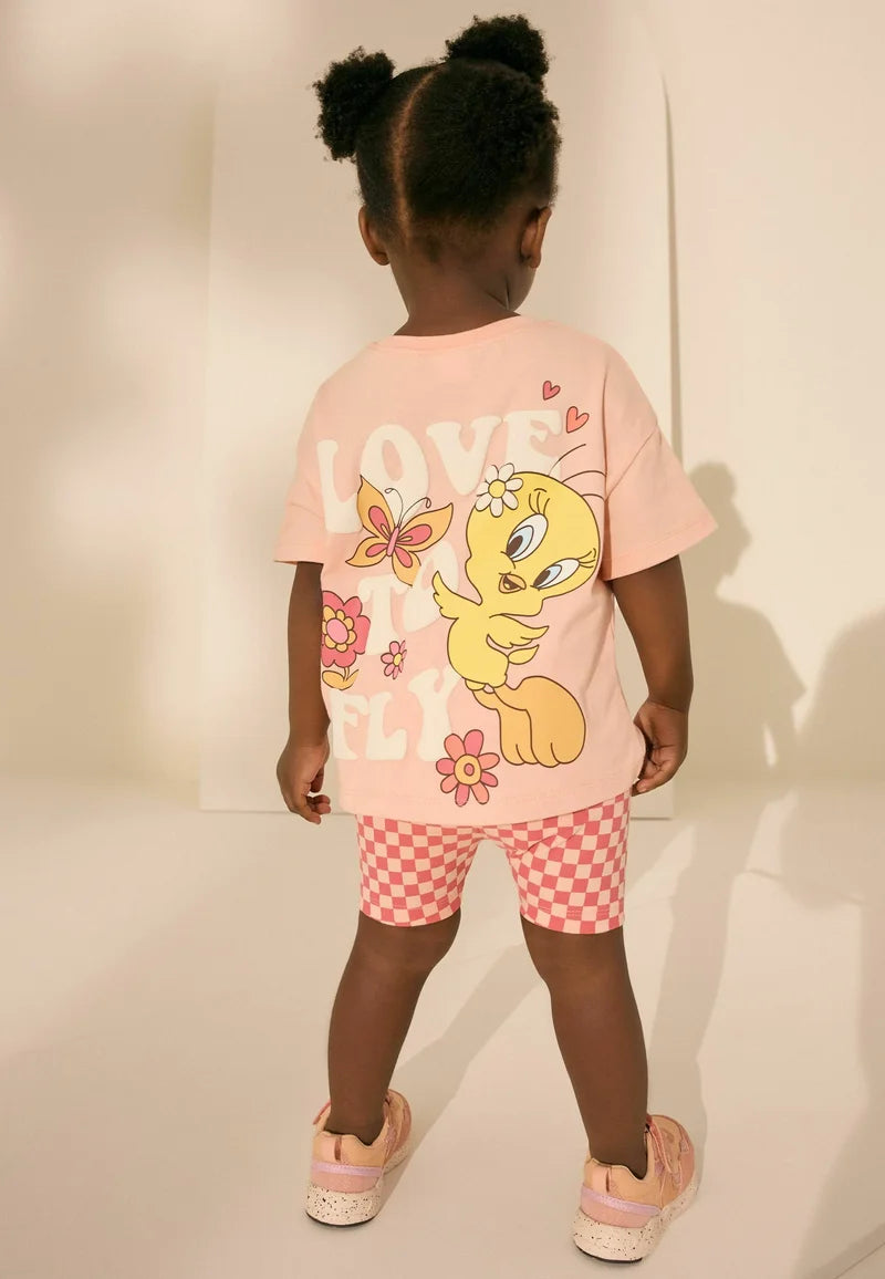 Looney tunes tweety short sleeve and cycle set