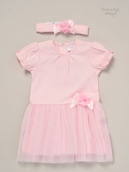 Rock-A-Bye Baby Boutique Pink Rose Ribbon